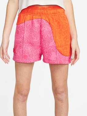 NIKE 🩷 Uphoria Color Clash Sweatshorts 
in Pink / Orange